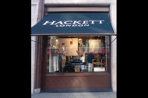 Hackett's flagship store on Regents Street.